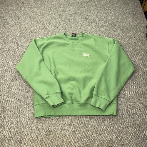 Stussy Basic Crew Mens XL Green Sweatshirt - Picture 2 of 8