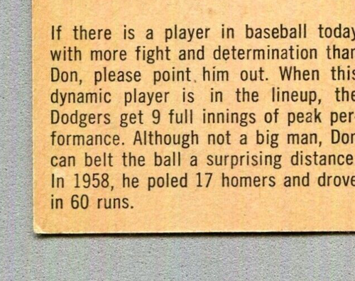 1960 Topps Don Zimmer #47 VG-EX - Bild 9 von 10