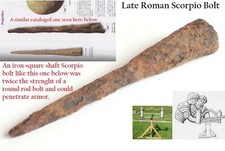 Large Late Roman Legion scorpion scorpio ballista bolt weapon Ancient Artifacts