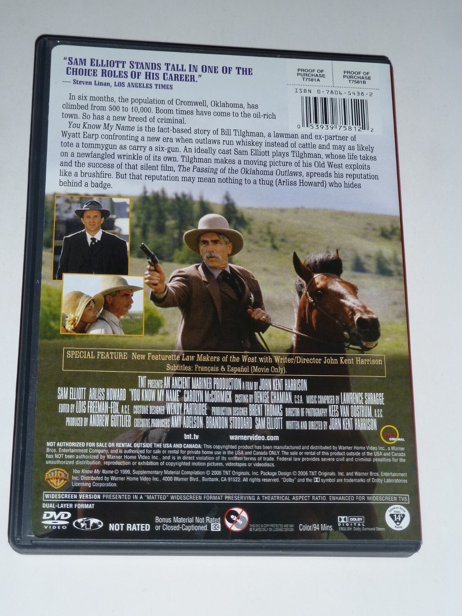 You Know My Name DVD western movie Sam Elliott as Bill