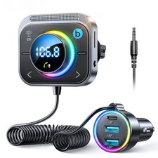 Bluetooth 5.3 FM/AUX Bluetooth Car Adapter Air Vent PD QC3.0 FM Car Transmitter