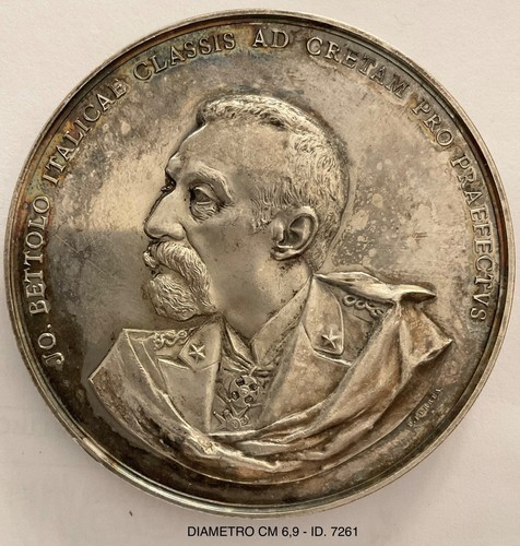 GIOVANNI BETTOLO AMMIRAGLIO COMANDANTE MED. ARGENTO LIBERAZIONE DI CRETA 1898 - Foto 3 di 6