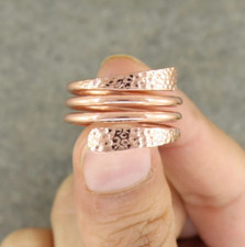 Hammered Solid Copper Adjustable Ring Handmade Jewelry Women Ring All Size SR379