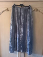 Womens Kaleidoscope Long Crinkle Silver Grey Skirt. Size 14. NWOT.