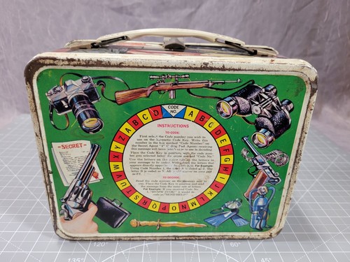 Secret Agent King Seeley Metal Lunch Box Pail Vintage 1968 NO THERMOS *READ* - Picture 2 of 9