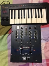 AMERICAN DJ XDM-2221 2CH PROFORMER Feather Fader Scratch MIXER And Midi Keyboard