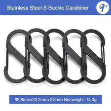 Stainless Steel Carabiner With Lock Key-Lock Backpack Buckle Anti-Theft Outdoor