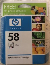 Genuine OEM HP 58 Photo Ink Cartridges HP58 NEW Sealed In Box Expired 2007