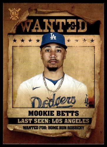 2021 Topps Big League Mookie Betts #WT-2 Wanted Los Angeles Dodgers