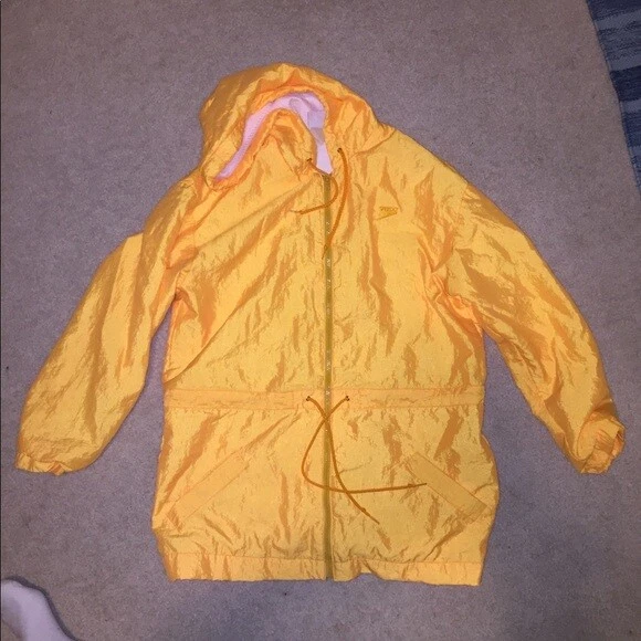 Vintage Speedo windbreaker size small zip up yello
