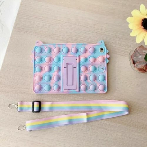 Pop Fidget Toys Push It Bubble Case Cover For iPad 5 6 7 Gen Air 2 3 Mini Pro 11 - Image 2 of 4