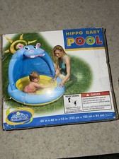 Hippo Inflatable Baby Pool