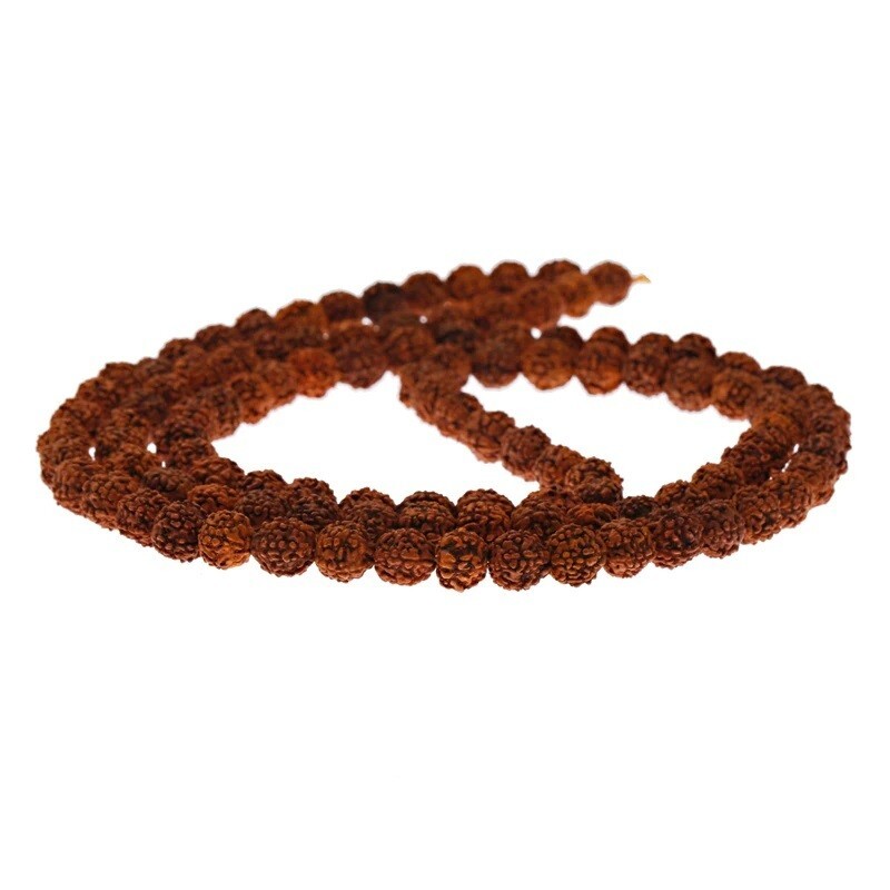 RUDRAKSHA MALA 108 BEADS SIZE 8 MM FOR YOGA & MEDITATION BRACELET 5