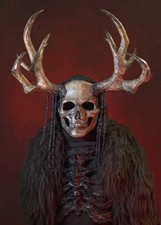  Custom Skull Mask With Horns/movable jaw 