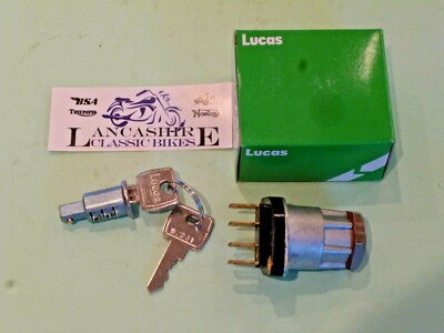 BSA B25 B44 A65 TRIUMPH T100 T120 TR6 LUCAS ZÜNDSCHLOSS & SCHLÜSSEL LU30608 -1970