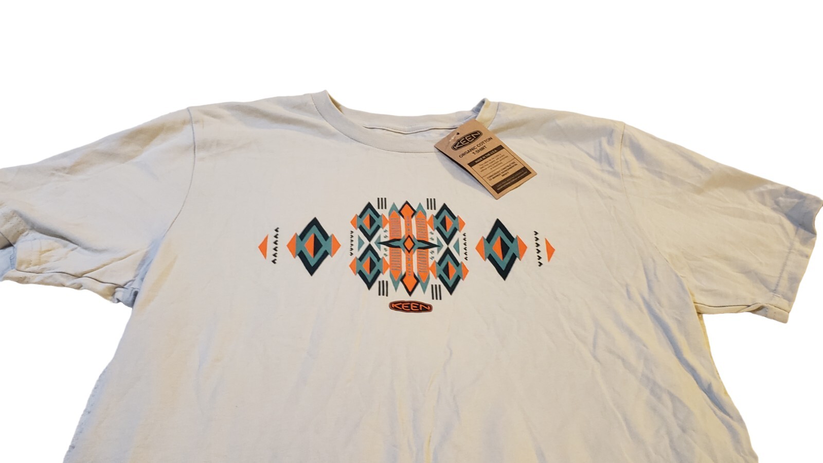 T shirt uomo Keen Diamond nuova con etichetta cotone biologico manica corta taglia M made in USA