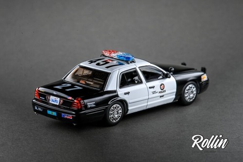 Rollin 1:64 Ford CV NYPD/LAPD Police Car Victoria Crown Diecast Car Model Toys - Imagen 9 de 18