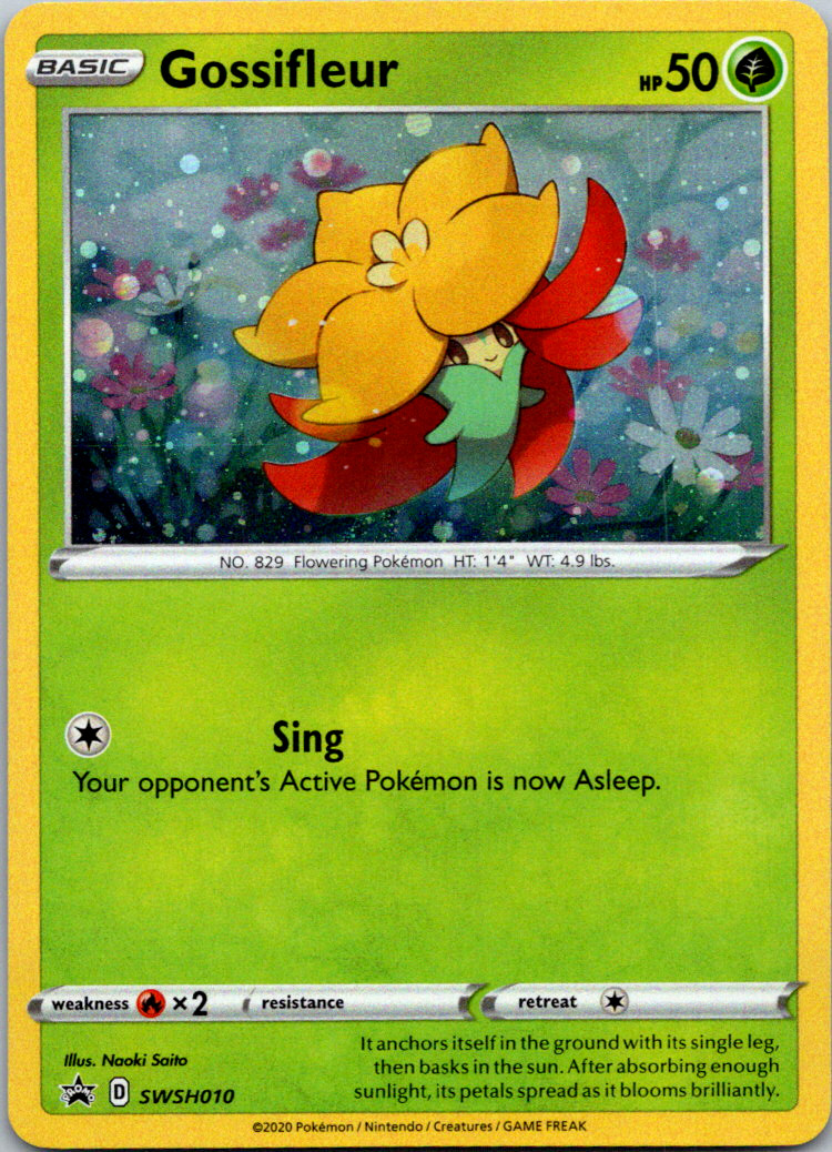 Gossifleur SWSH010 Sword & Shield Black Star Promo Pokemon Card NEAR MINT NM