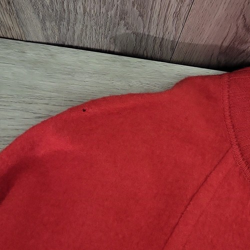 Cardigan Jones NY donna 1X rosso fragola lana merino bottoni davanti casual - Foto 12 di 12