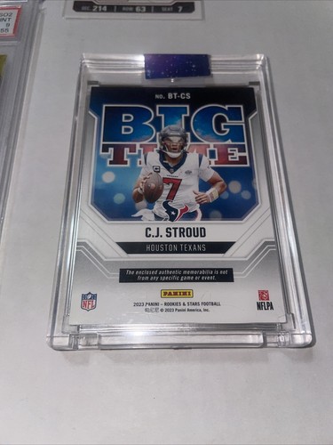 CJ STROUD 2023 PRIZM DRAFT PICKS GOLD ICE RC PSA 9 BIG TIME RELIC /399 LOT 6 - Picture 6 of 8