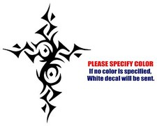 Cross Tribal Symbol JDM Funny Vinyl Decal Sticker Car Window Bumper Wall 12"
