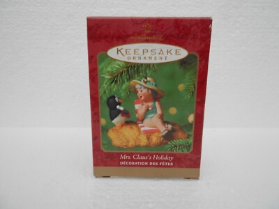 Hallmark Aufbewahrungsschmuck ~ Mrs. Claus's Holiday ~ handgefertigt 2000