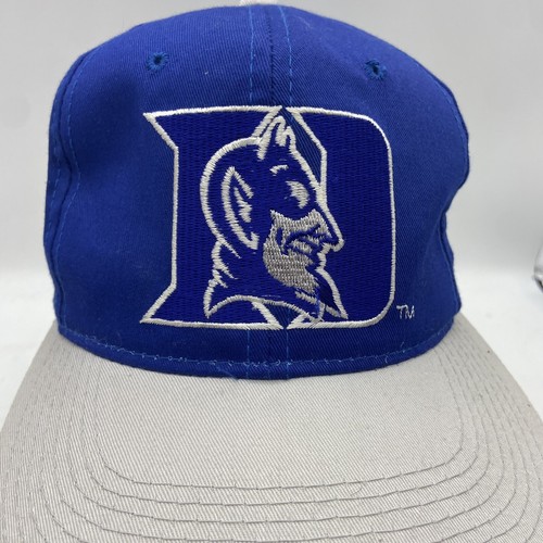 Vtg Duke Blue Devils Sports Specialties Two Tone Logo Snapback Hat Blue OSFA - Picture 5 of 9