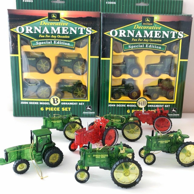 John Deere Decorative Ornaments 6 Piece Set eBay