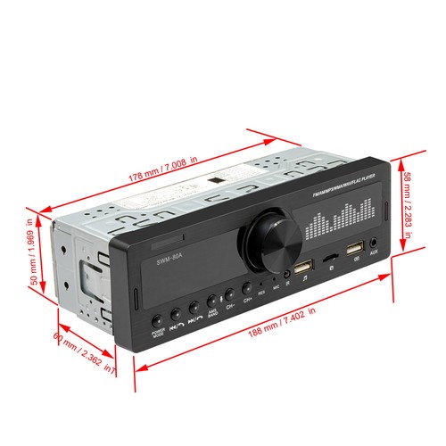 1 DIN Autoradio Mit Bluetooth Fernbedienung Supporting Positioning MP3 Player.B7 - Bild 7 von 10