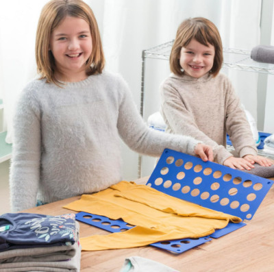 InnovaGoods - Faltbrett für Kinderwäsche, Schnelles Zusammenlegen von Bekleidung