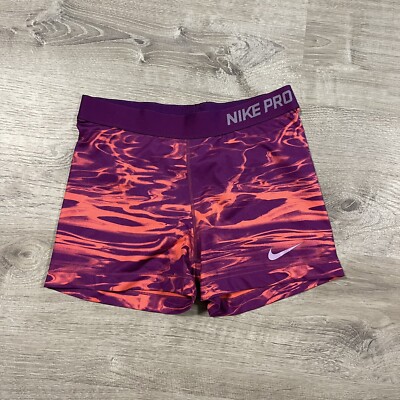 NIKE PRO L Women's 3.0'' COMPRESSION Yoga SHORTS-Grape/Crimson 610757-519