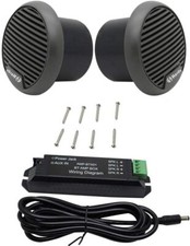 Herdio 3" Marine Bluetooth Speakers 140w Boat Motorcycle Hot tub Stereo with Max