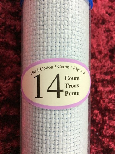 CHARLES CRAFT 14 COUNT 15x18 CROSS STICH SILVER QUALITY LIGHT BLUE - Picture 6 of 6