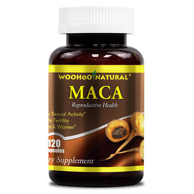 WooHoo Natural  Maca 500 mg 120 Caps Energizing Herb Rich in Saponins