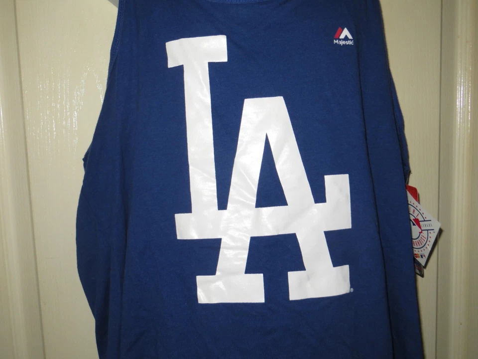 Camiseta sin mangas Majestic LA Dodgers 22 Kershaw para mujer, azul Foto 2 de 4