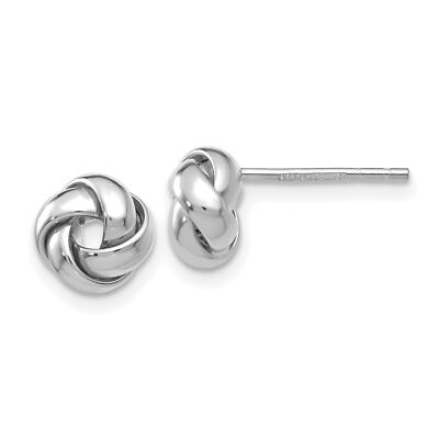 Ohrstecker 14 Karat Weißgold poliert Knoten