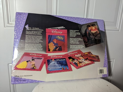 Disney Cassette & Read Along Story Book Vintage Gift Set Snow White Cinderella - Picture 2 of 4