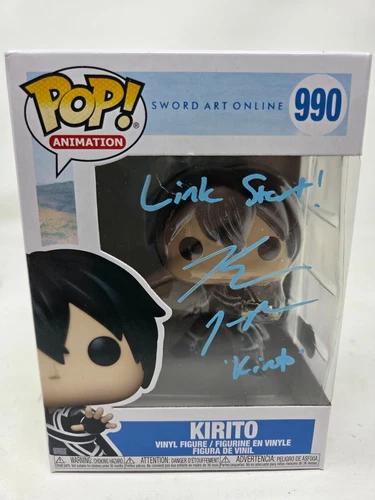 Kirito signed Sword Art Online Funko Pop Figure Bryce Papenbrook Beckett