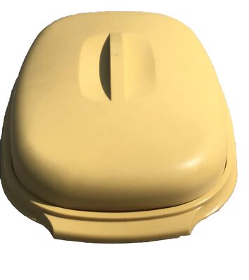 Vtg Tupperware Harvest Gold 3 Piece Vegetable Rice Steamer Strainer Cooker MCM
