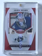 2011-12 Panini Certified Red Masked Marvels Material /99 James Reimer #9
