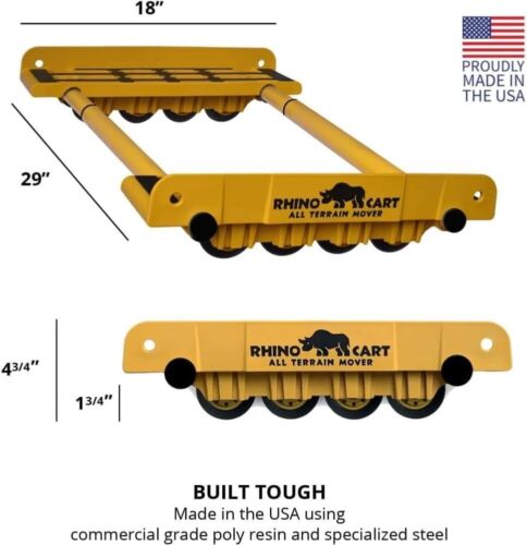 Rhinocart All Terrain Mover, Yellow/Black, Heavy Duty, Commercial Grade NEW AUS - Picture 3 of 8