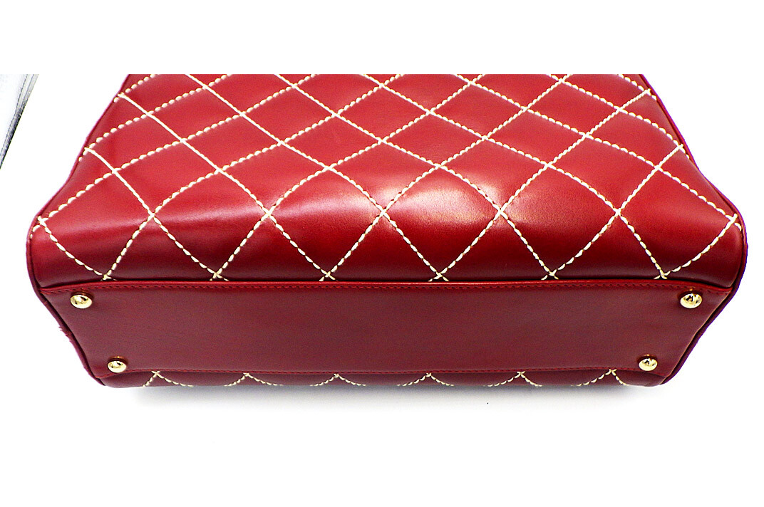 Chanel Wild Stitch Handbag A18121 Leather Bordeaux 7Number7