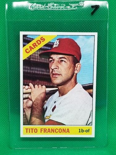 ⚾1966 Topps Baseball #163 TITO FRANCONA⚾ NM NR-MINT ~ RARE -- Blank Back --
