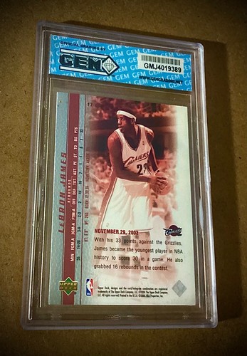 Lebron James Rookie 2003 Upper Deck Gem Mint 10 Basketball Game Card Lakers #17 - Picture 4 of 4