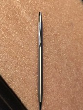 Cross Classic Century Ballpoint Pen Satin Chrome Blue Ink