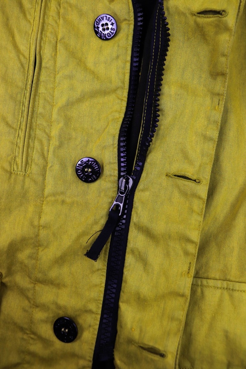 Men's Stone Island A/W 2005 Vintage 00s Yellow Lino-Flax Men's Stone Island A/W 2005 Vintage 00s Yellow Lino-Flax