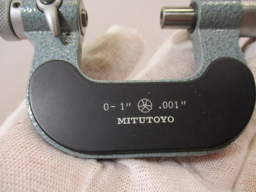 MITUTOYO # 116-105 Pana-Mike Micrometer 0-1" & 3 Pair Thread Measuring Anvil Tip - Picture 7 of 24