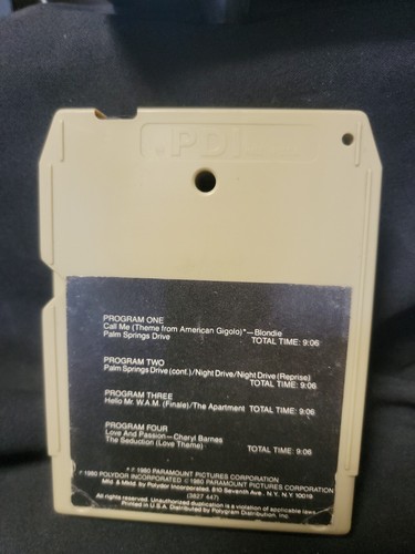 American Gigalo Soundtrack 8 Track Tape Blondie Call Me Disco Tested Play‐Ready! - Picture 2 of 7