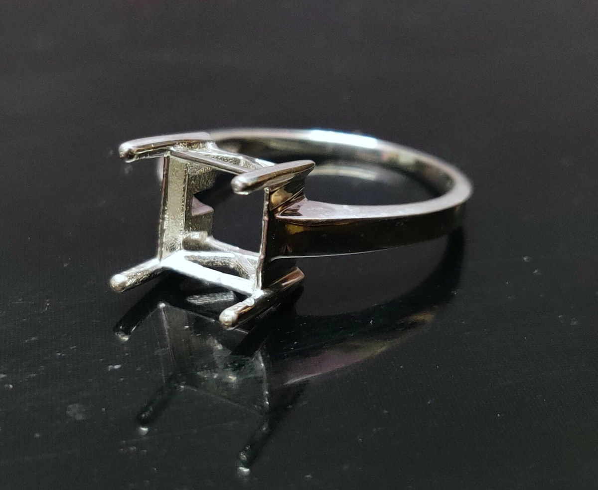 Sterling silver ring setting without deals stone