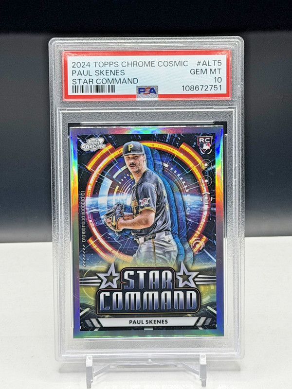 2024 Topps Chrome Cosmic Paul Skenes RC Star Command PSA 10 Gem Mint Pirates